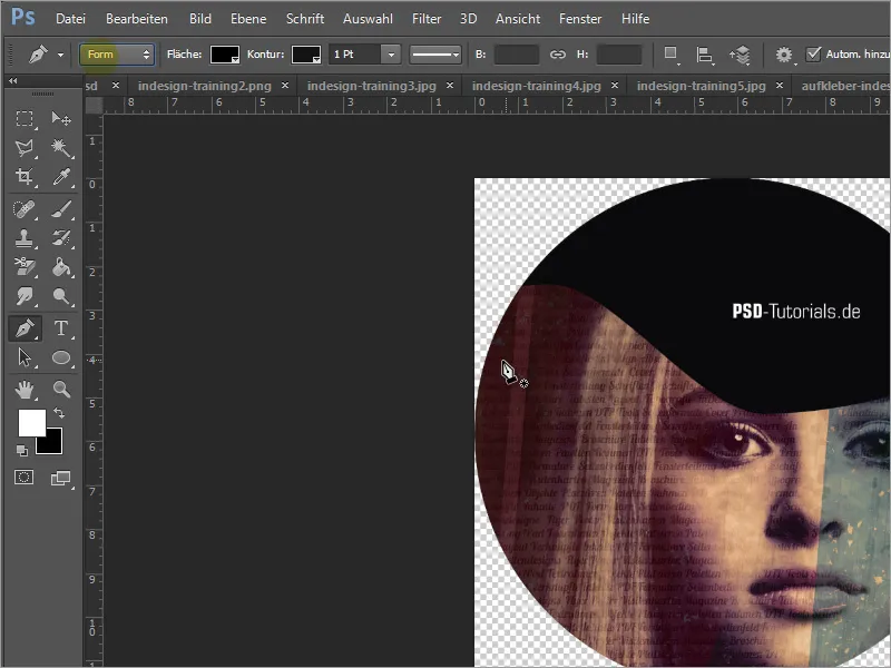 Membuat cover DVD dan label DVD - Bagian 3: Membuat label menggunakan Photoshop.