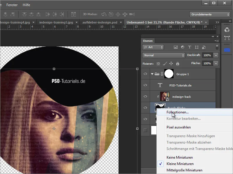 Membuat desain sampul DVD dan label DVD - Bagian 3: Membuat label di Photoshop