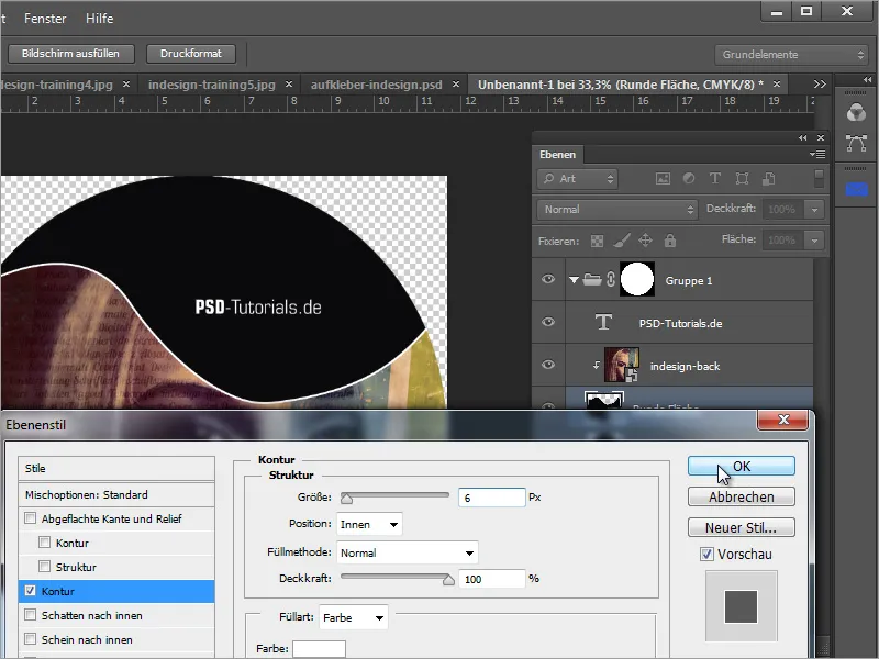 Membuat desain sampul DVD dan label DVD - Bagian 3: Membuat label di Photoshop