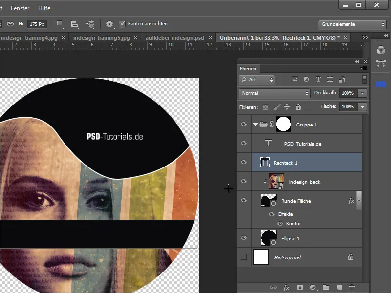Membuat desain cover DVD dan label DVD - Bagian 3: Membuat label di Photoshop