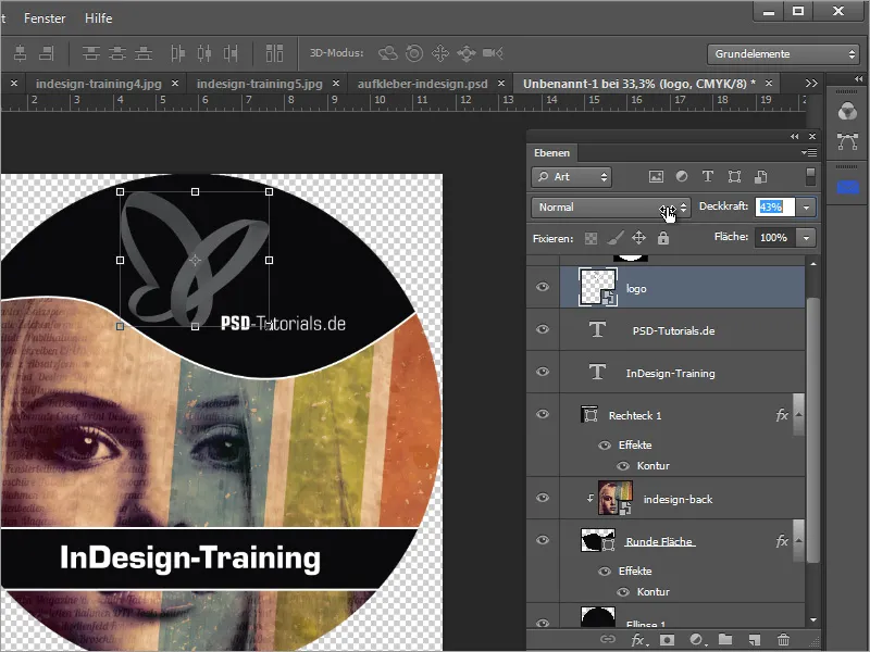 Membuat cover DVD dan label DVD - Bagian 3: Membuat label di Photoshop