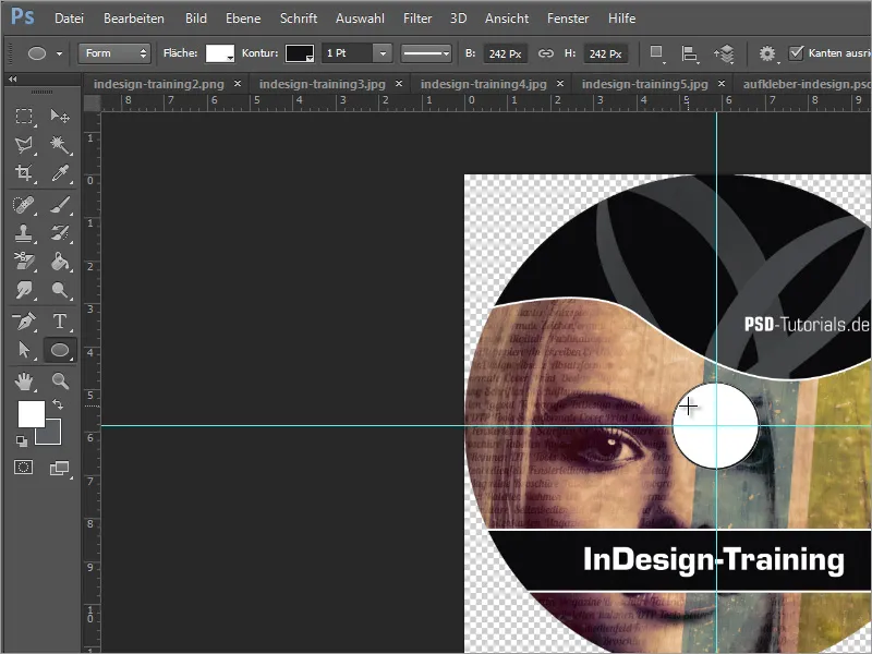 Mendesain sampul DVD dan label DVD - Bagian 3: Membuat label di Photoshop
