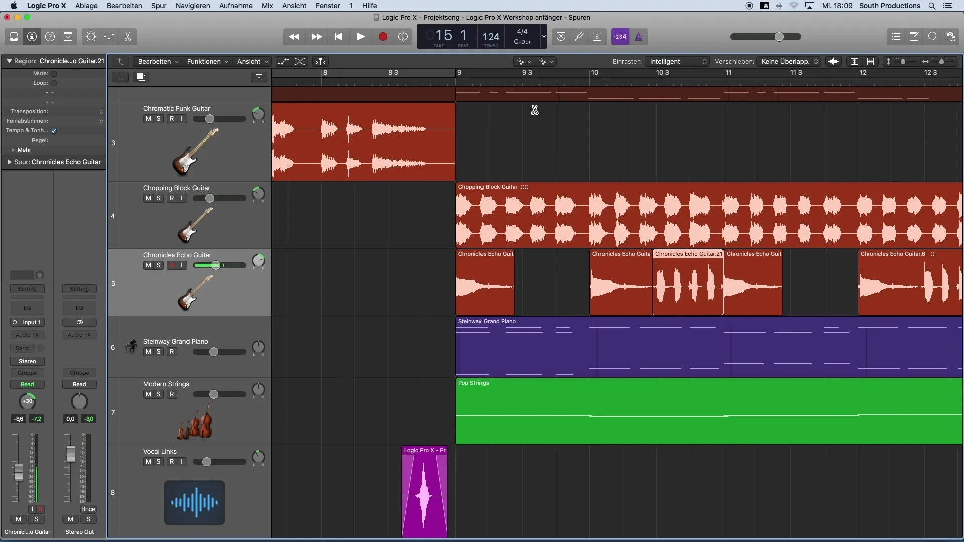 Modificare efficacemente i rapporti di volume in Logic Pro X