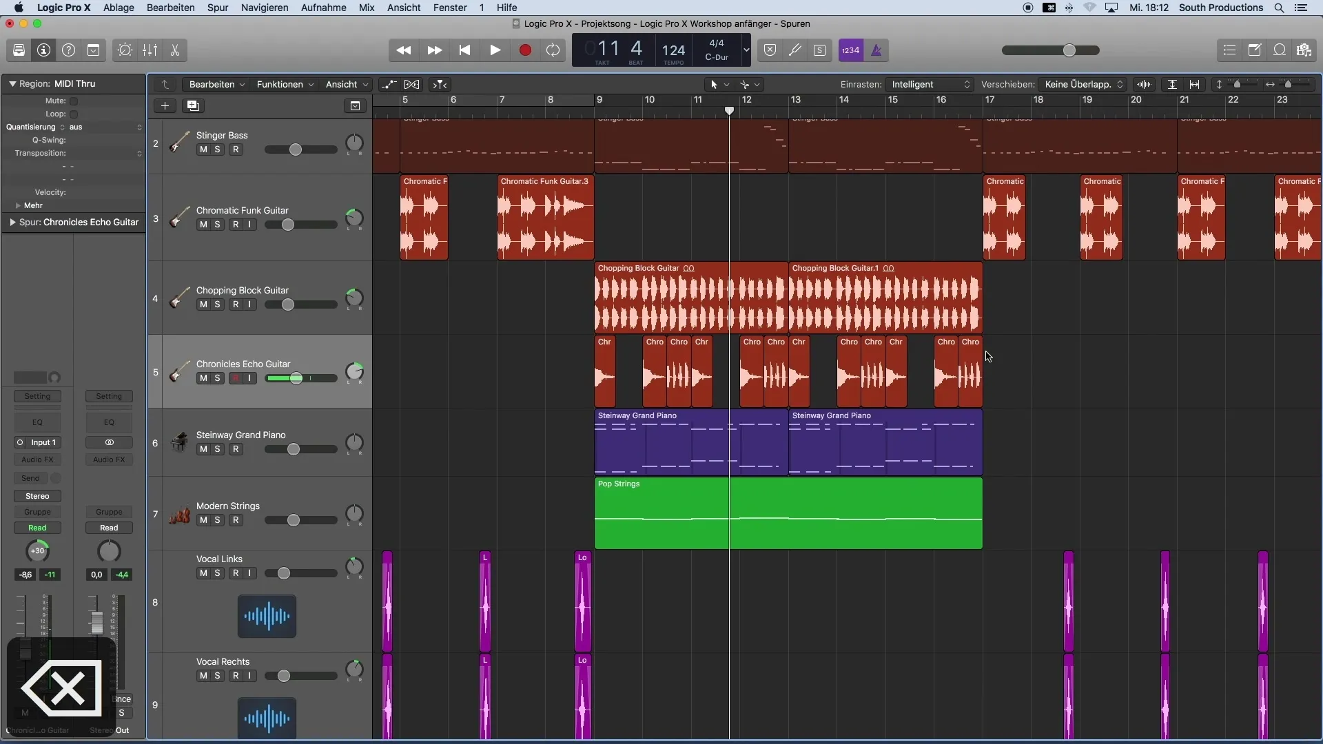 Modificare efficacemente i rapporti di volume in Logic Pro X