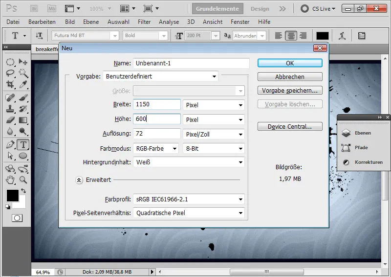 Bryteffekt for typografi og layout