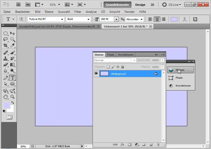 Bryteffekt for typografi og layout