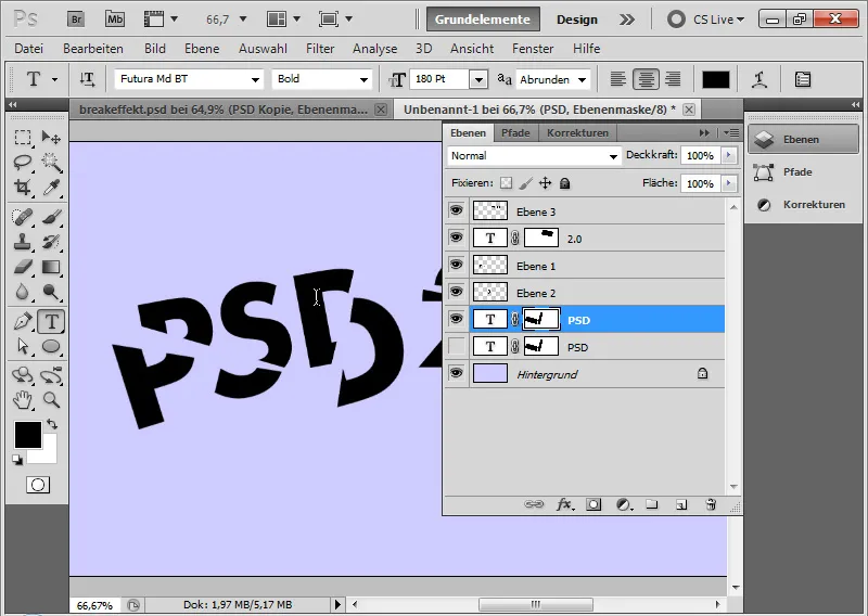 Effekten for typografi og layout