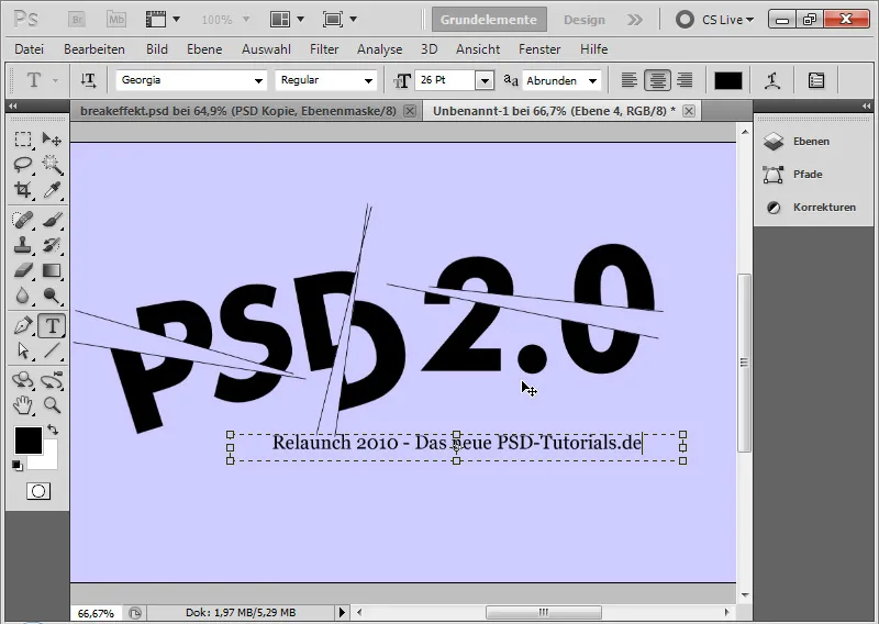 Effekt for typografi og layout