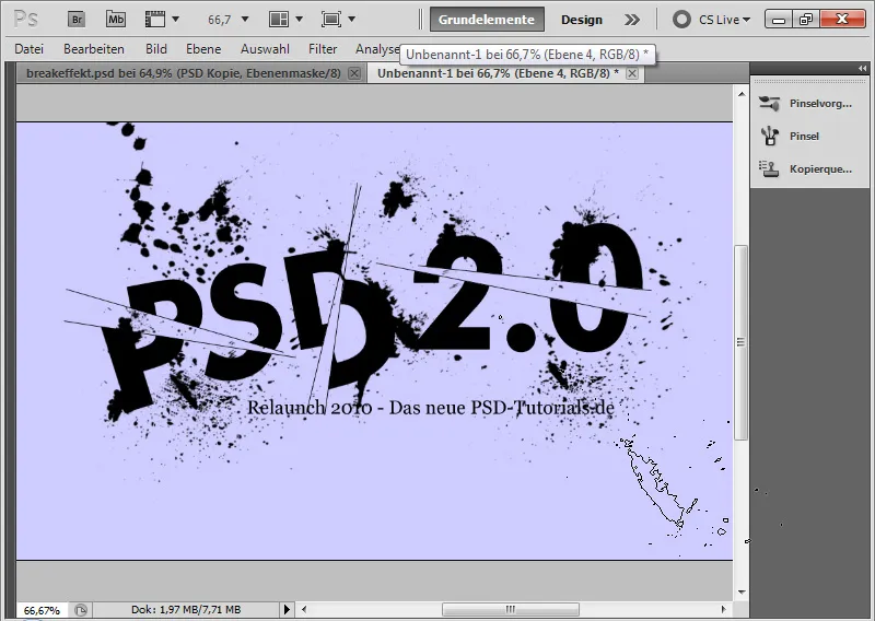 Bryteffekt for typografi og layout