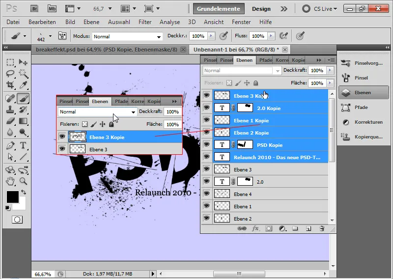 Bryteffekt for typografi og layout