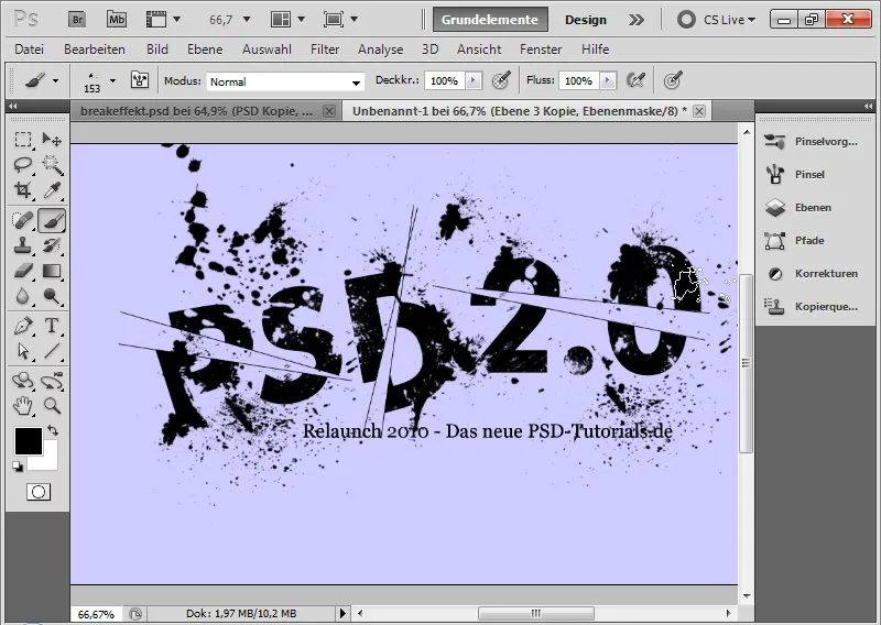 Bryteffekt for typografi og layout