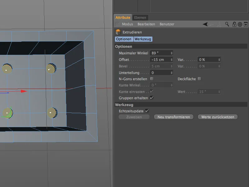 Baru pada Release 15 - pemodelan dengan alat Bevel baru.