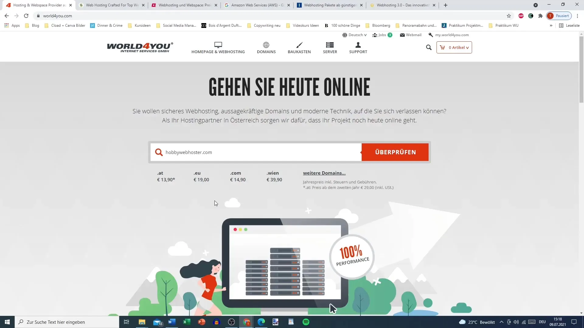 Optimal selection of a hosting provider for WordPress