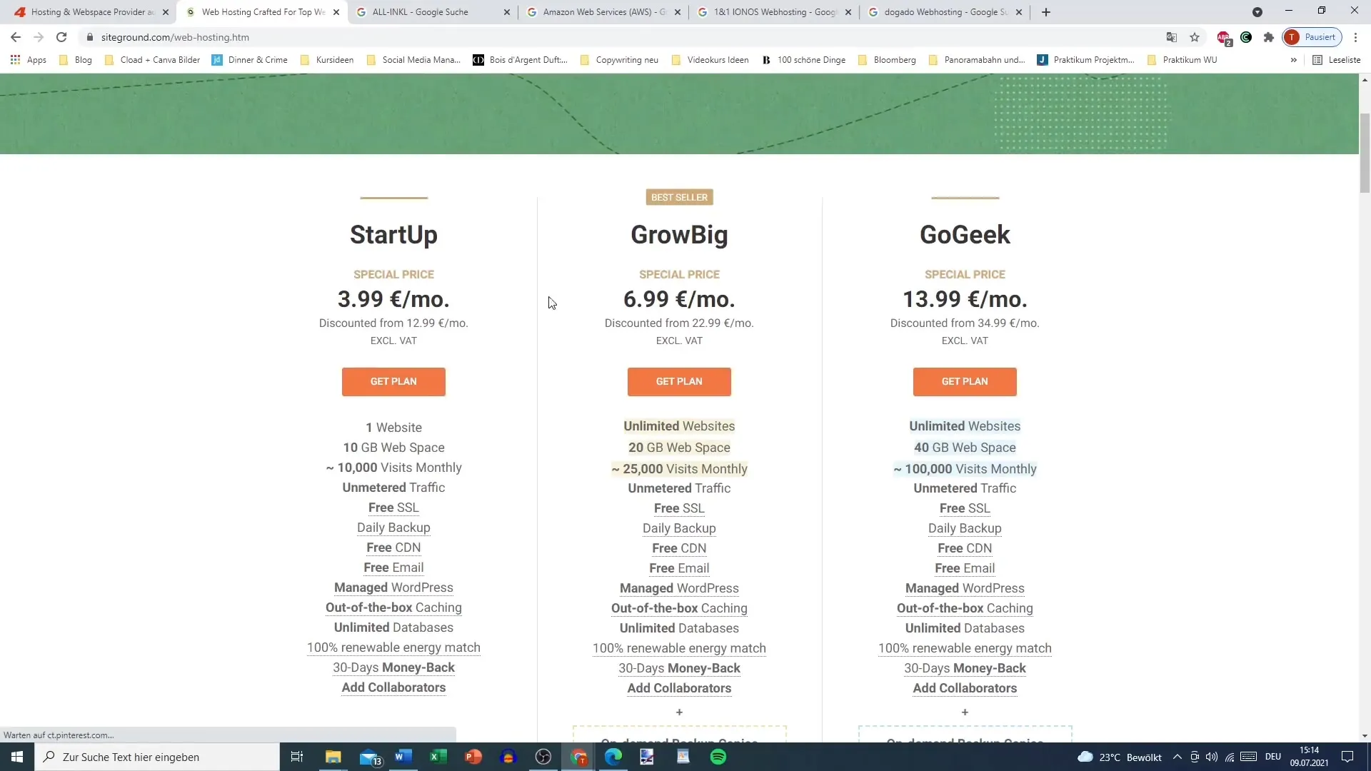 Optimal selection of a hosting provider for WordPress