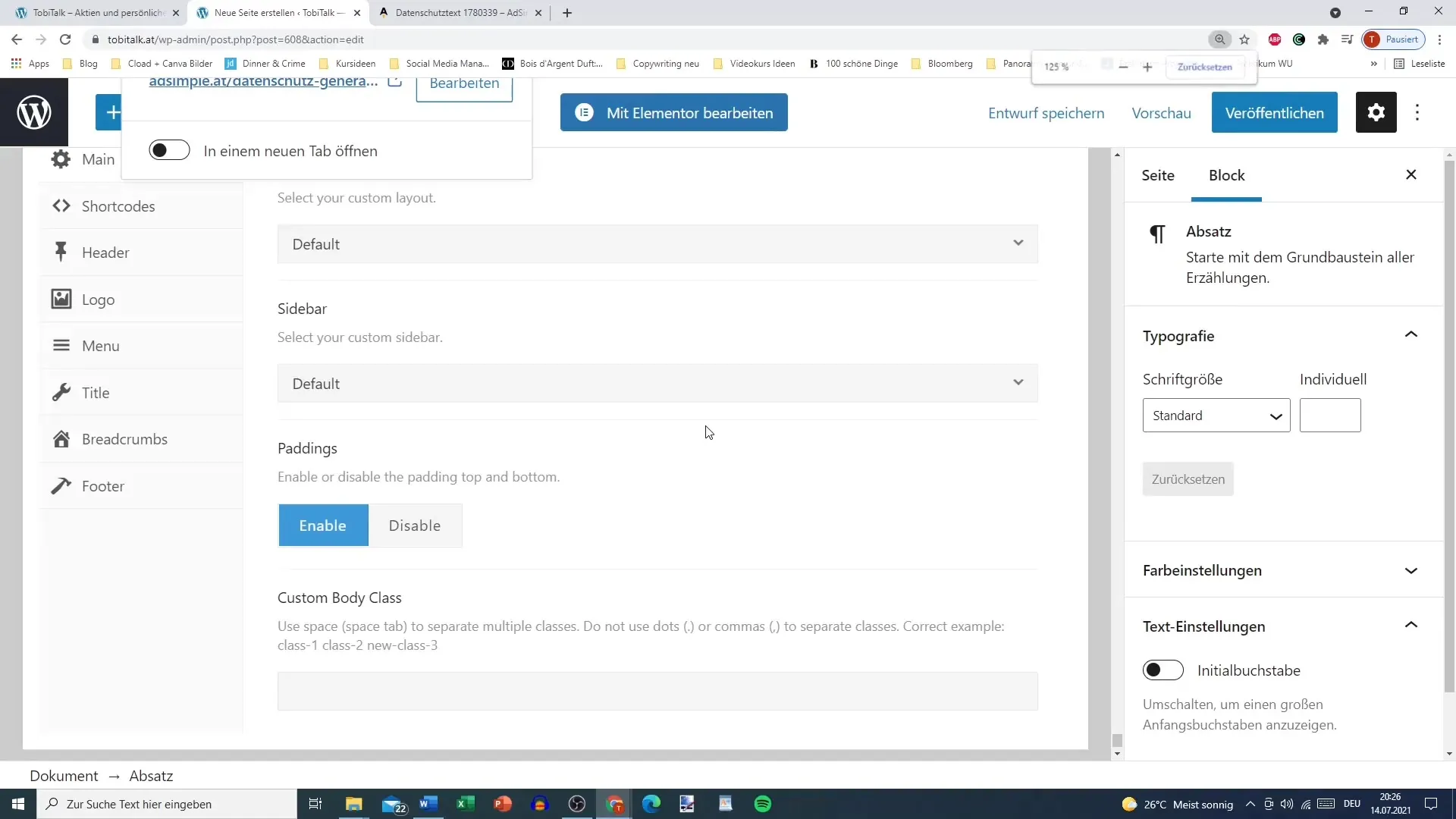Create a privacy policy for WordPress easily