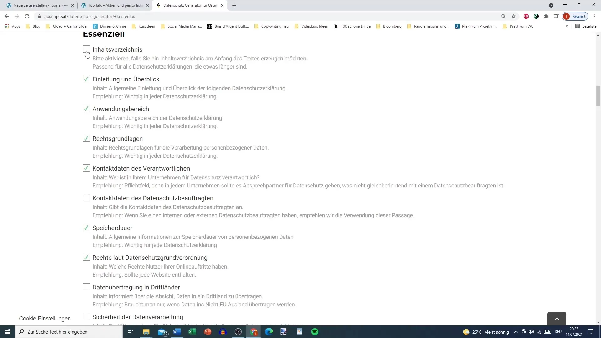 Create a privacy policy for WordPress easily