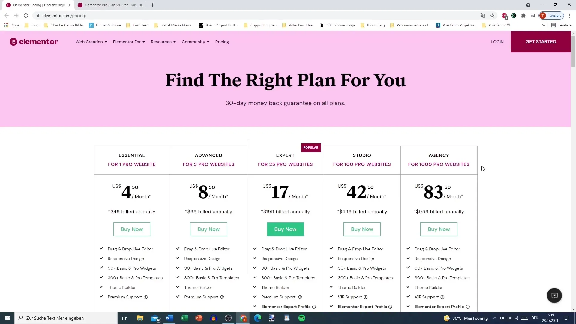 Elementor Pro vs. Free: A detailed comparison