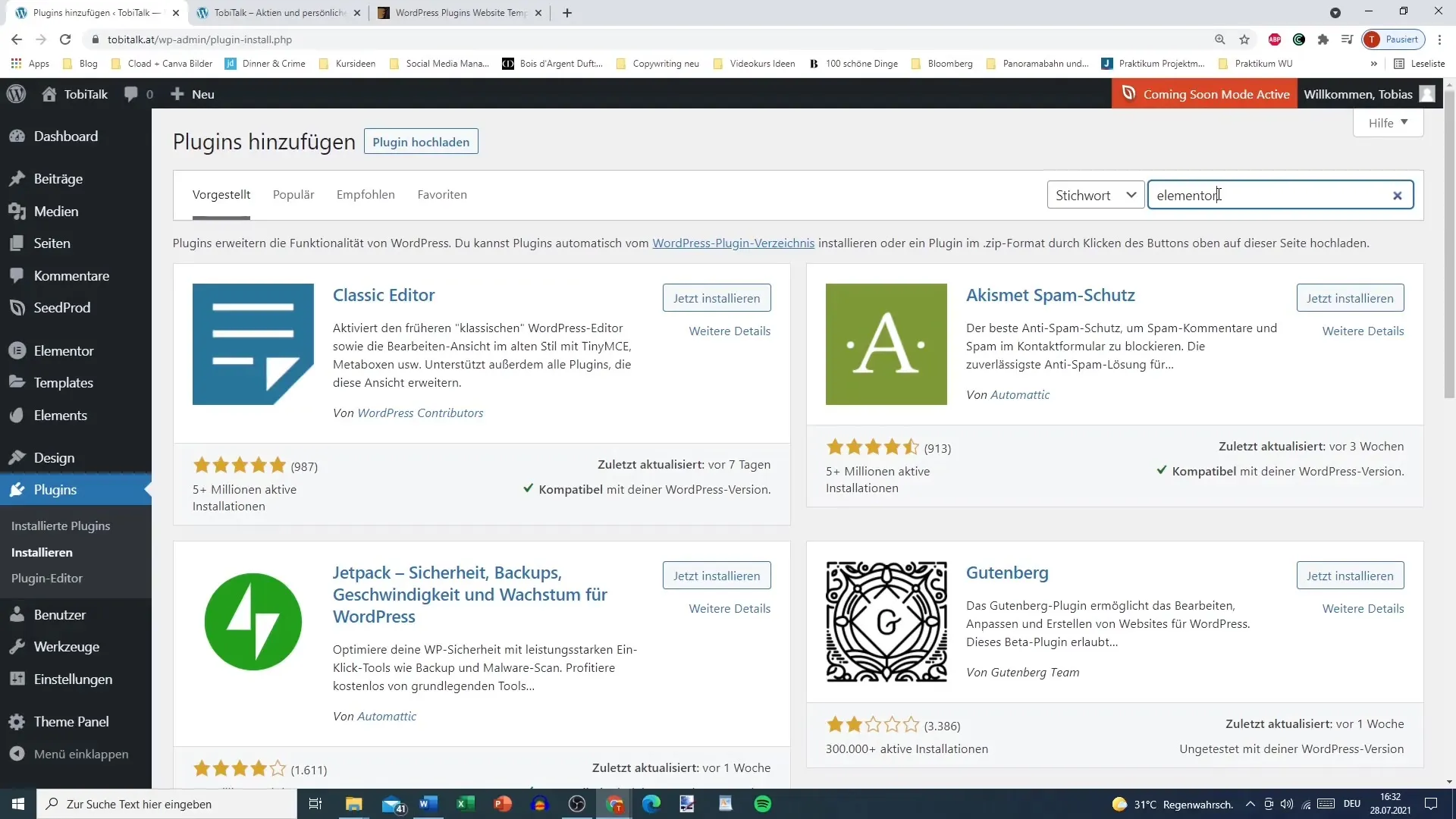 Install Elementor - Easy guide for WordPress