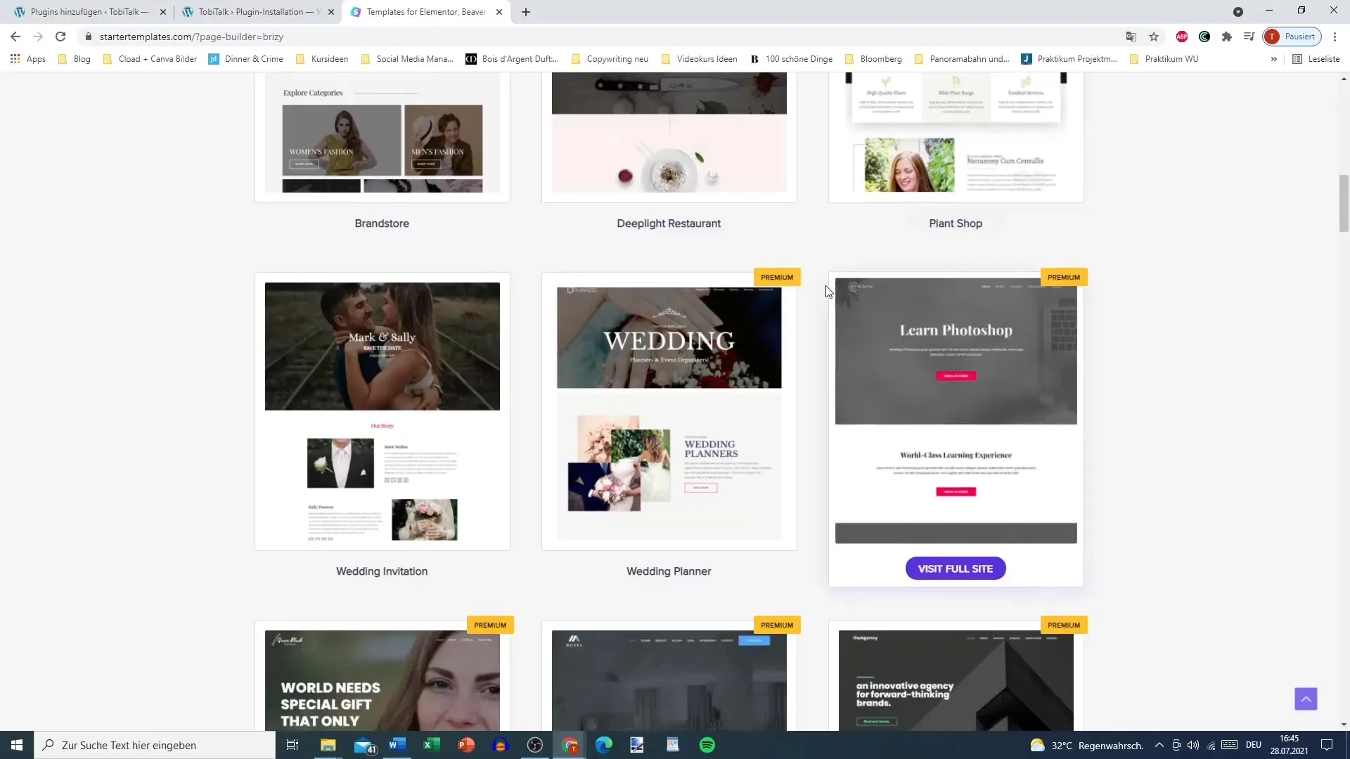 Easily use creative templates for Elementor and Gutenberg