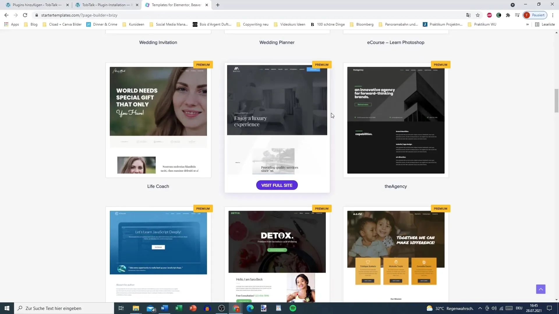 Easily use creative templates for Elementor and Gutenberg