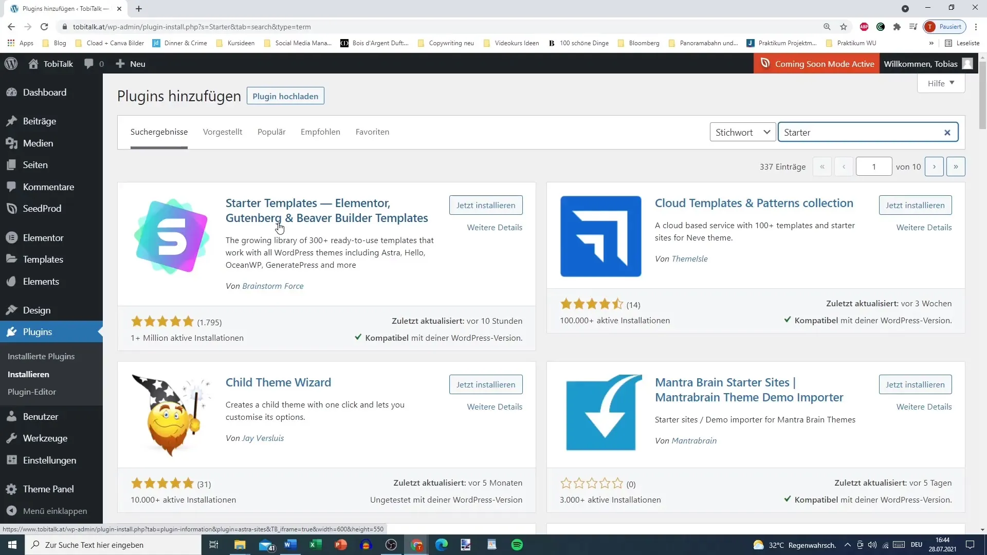 Easily use creative templates for Elementor and Gutenberg