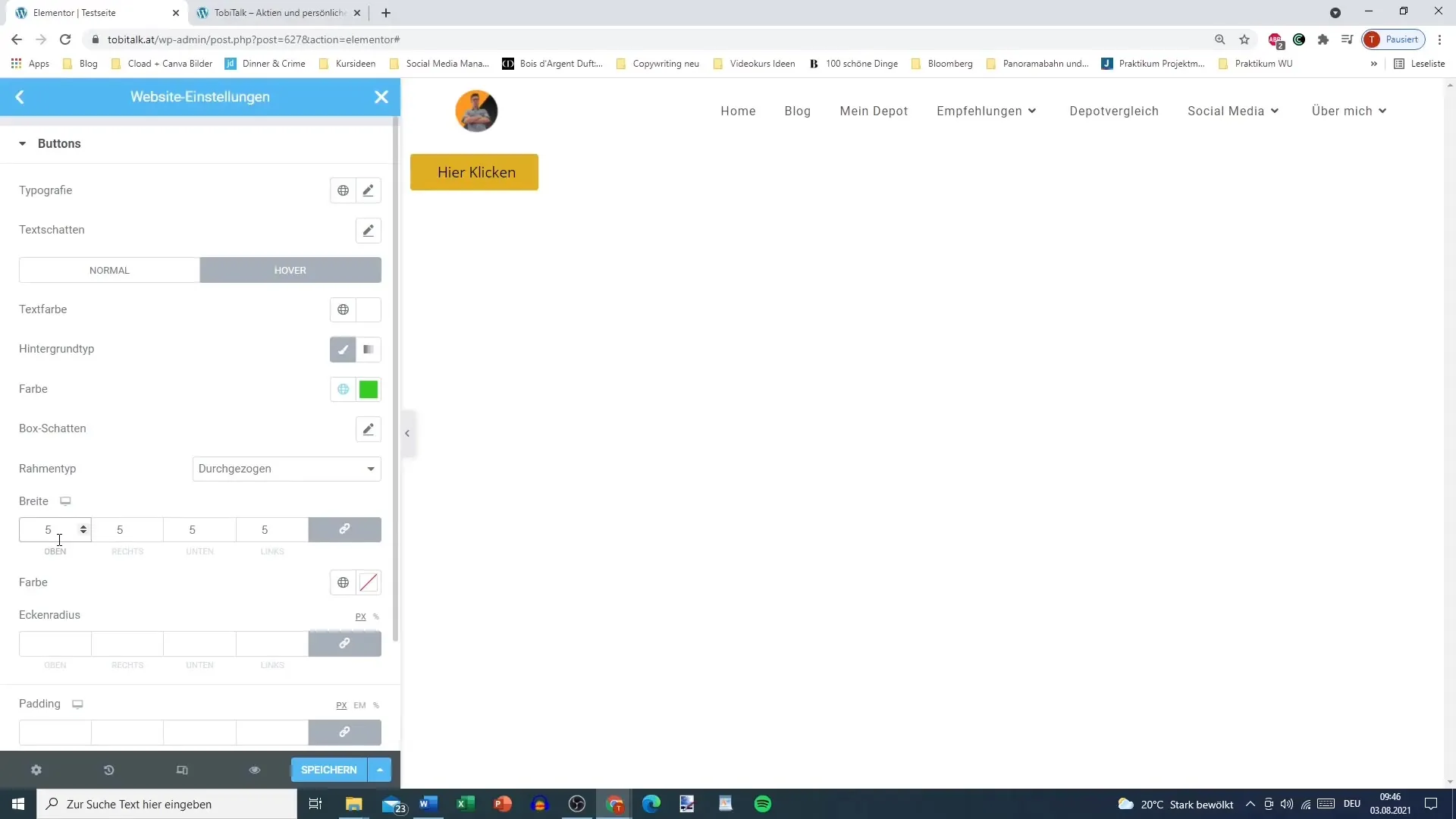 Customize button in Elementor for WordPress