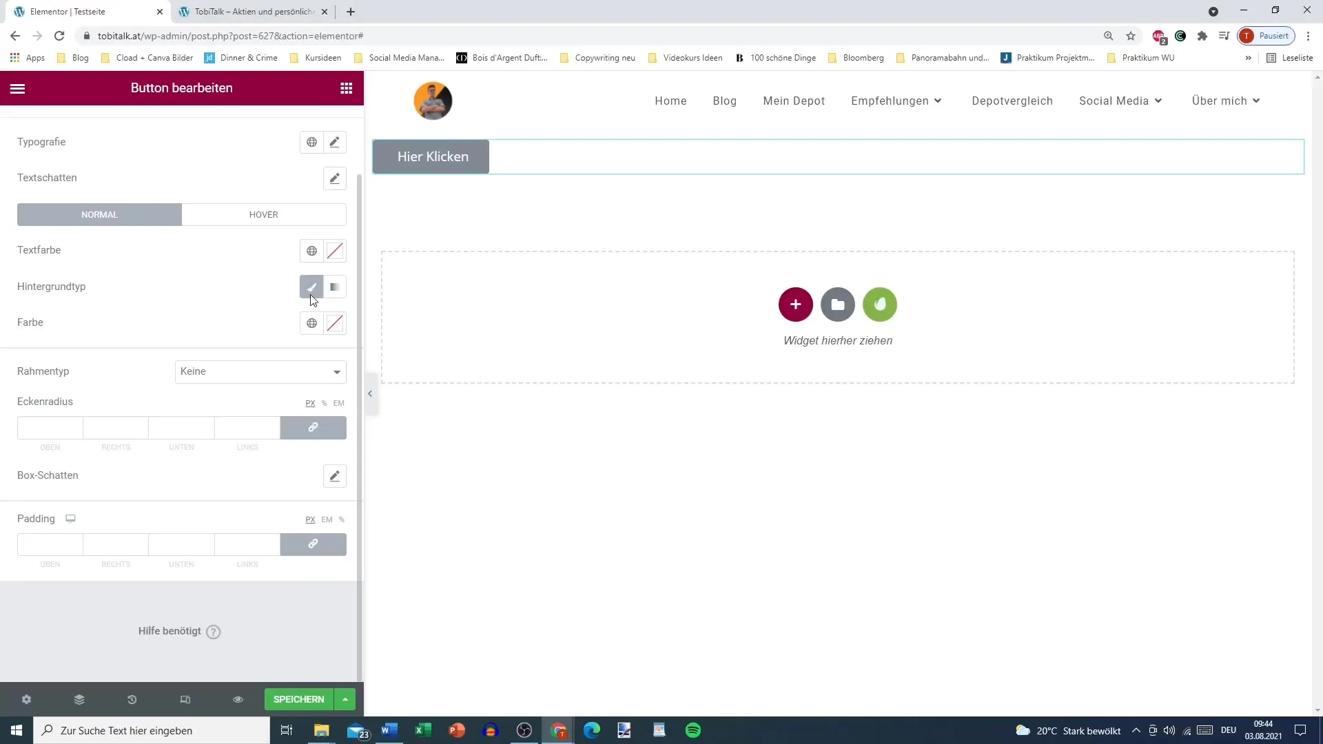 Customize button in Elementor for WordPress
