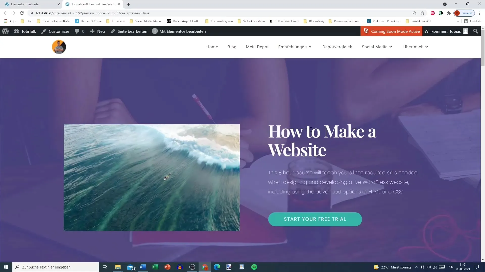 Motion effects in Elementor for WordPress