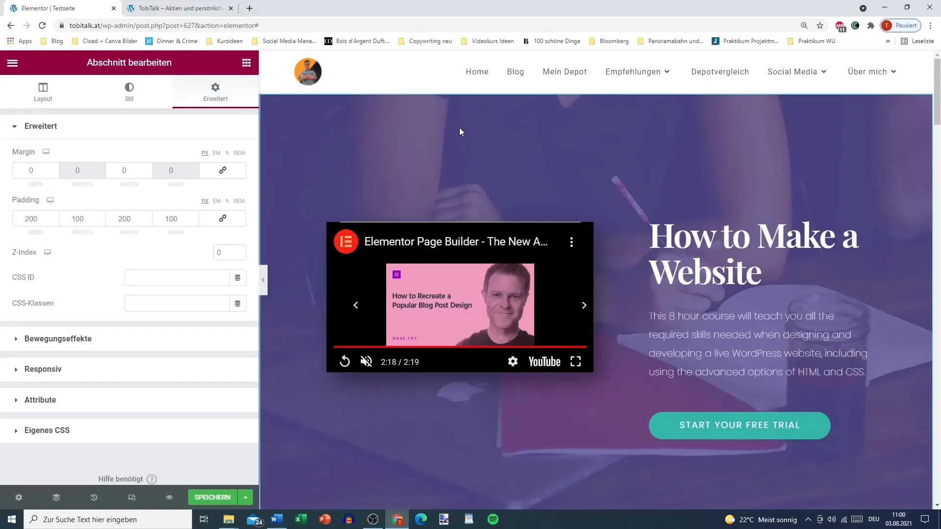 Motion effects in Elementor for WordPress