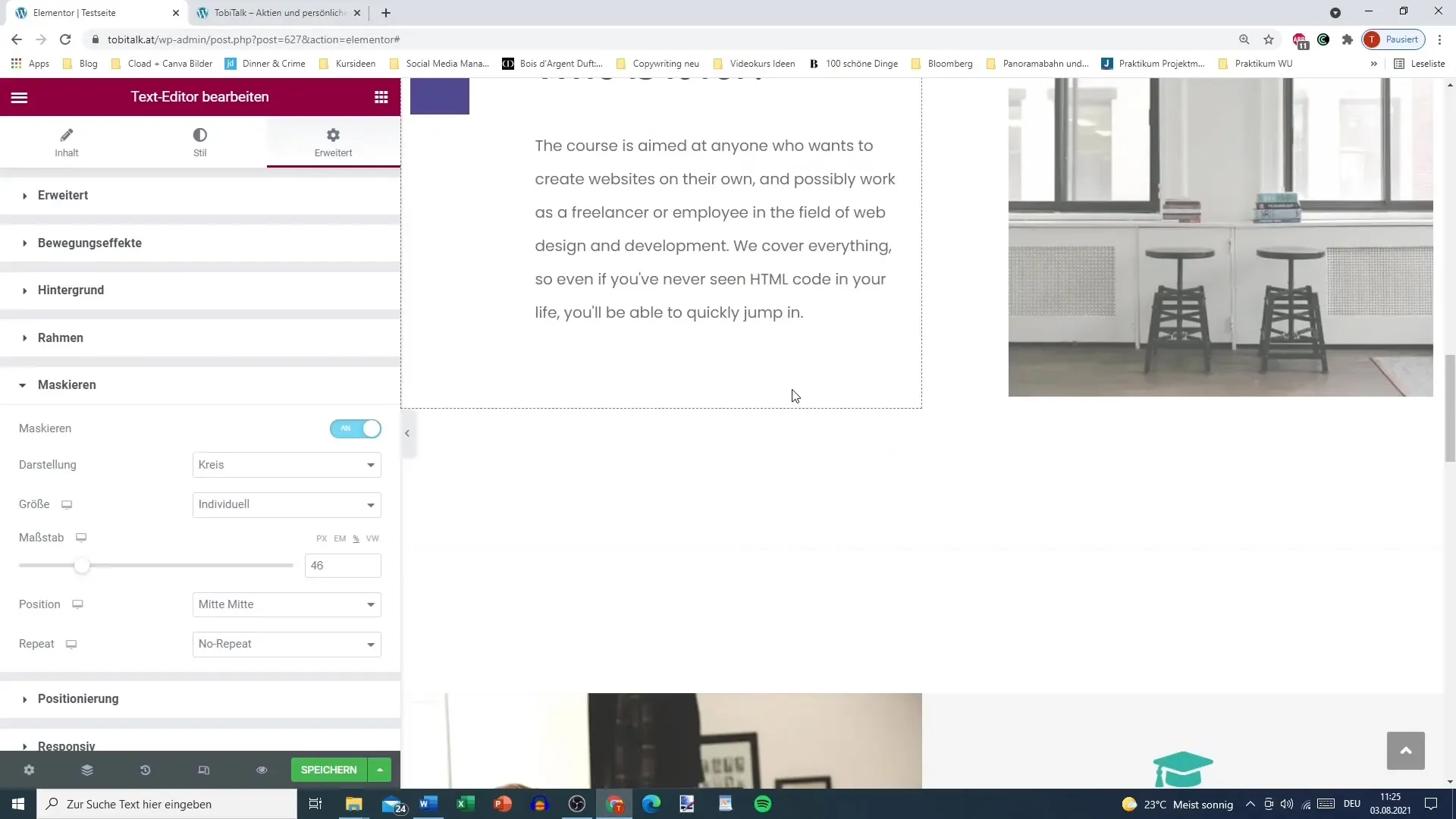 Masking in Elementor for WordPress - A creative design technique