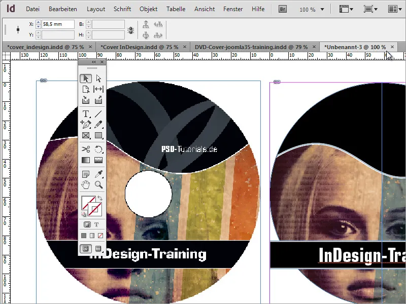Membuat sampul DVD dan label DVD - Bagian 4: Membuat label dalam InDesign