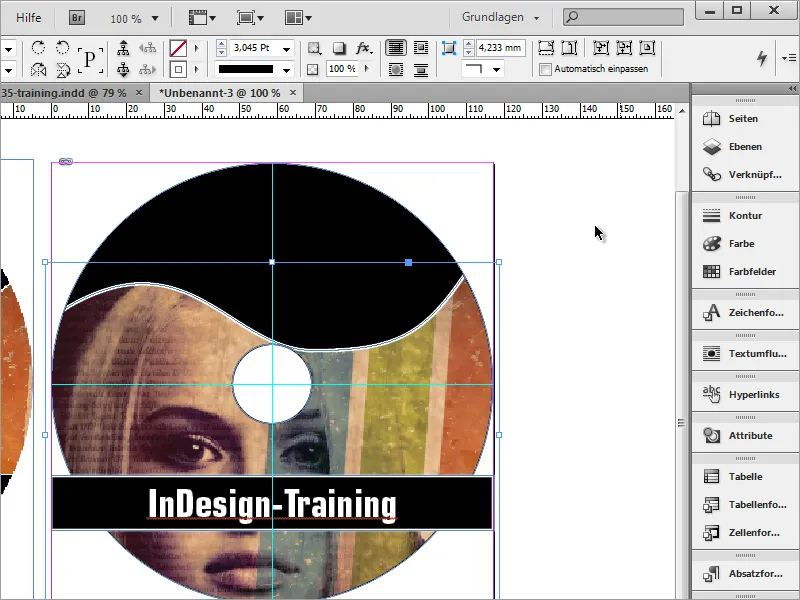 Mendesain cover DVD dan label DVD - Bagian 4: Membuat label di InDesign