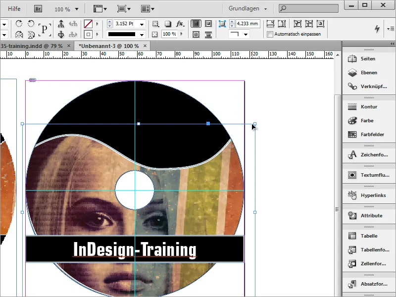 Membuat cover DVD dan label DVD - Bagian 4: Membuat label di InDesign