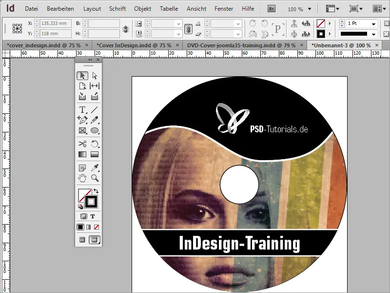 Membuat cover DVD dan label DVD - Bagian 4: Membuat label di InDesign