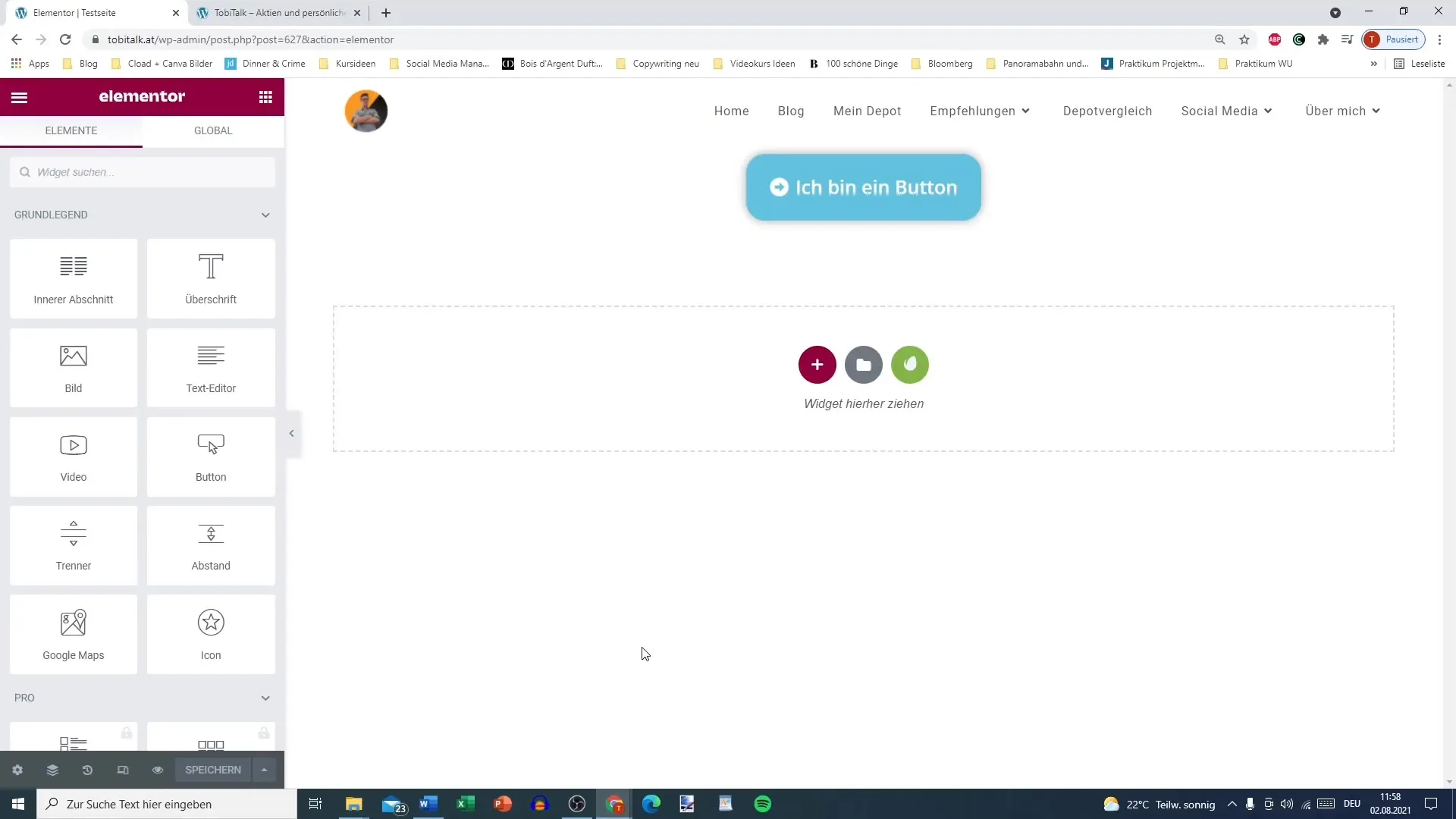 The effective use of the separator in Elementor