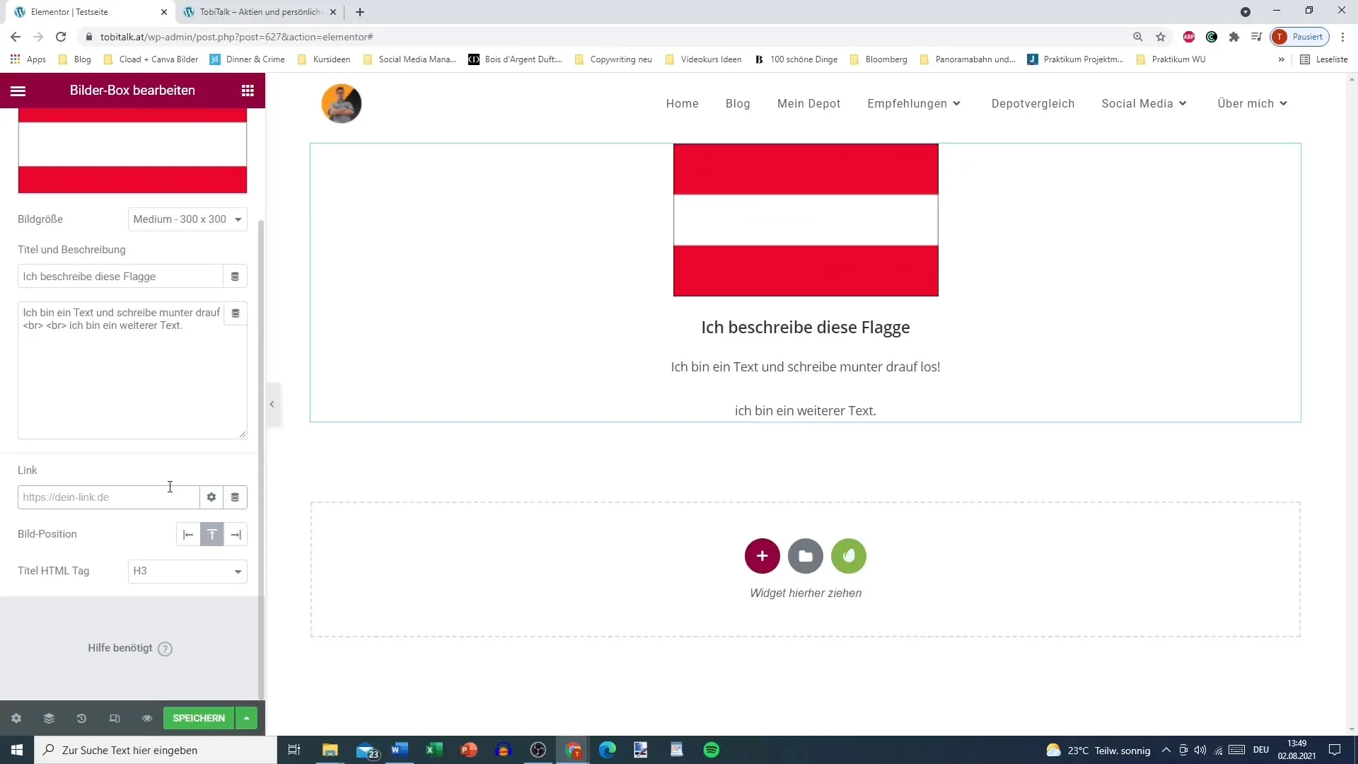 Design the image box creatively in Elementor