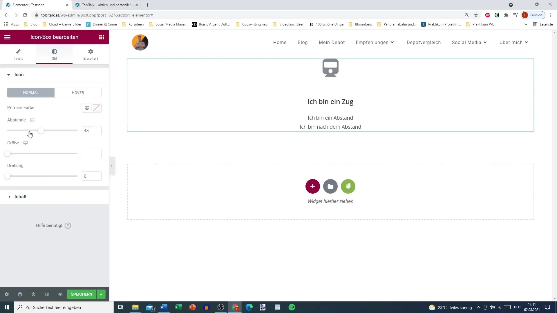 Efficient use of the icon box in Elementor
