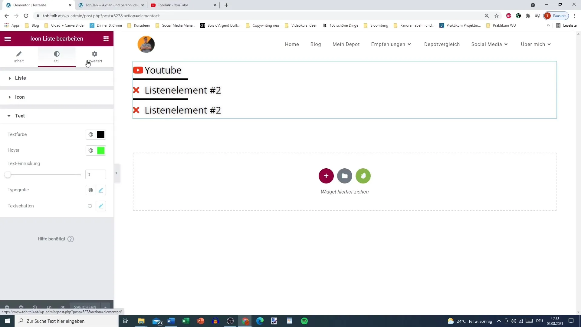Icoonlijst maken in Elementor - eenvoudige handleiding