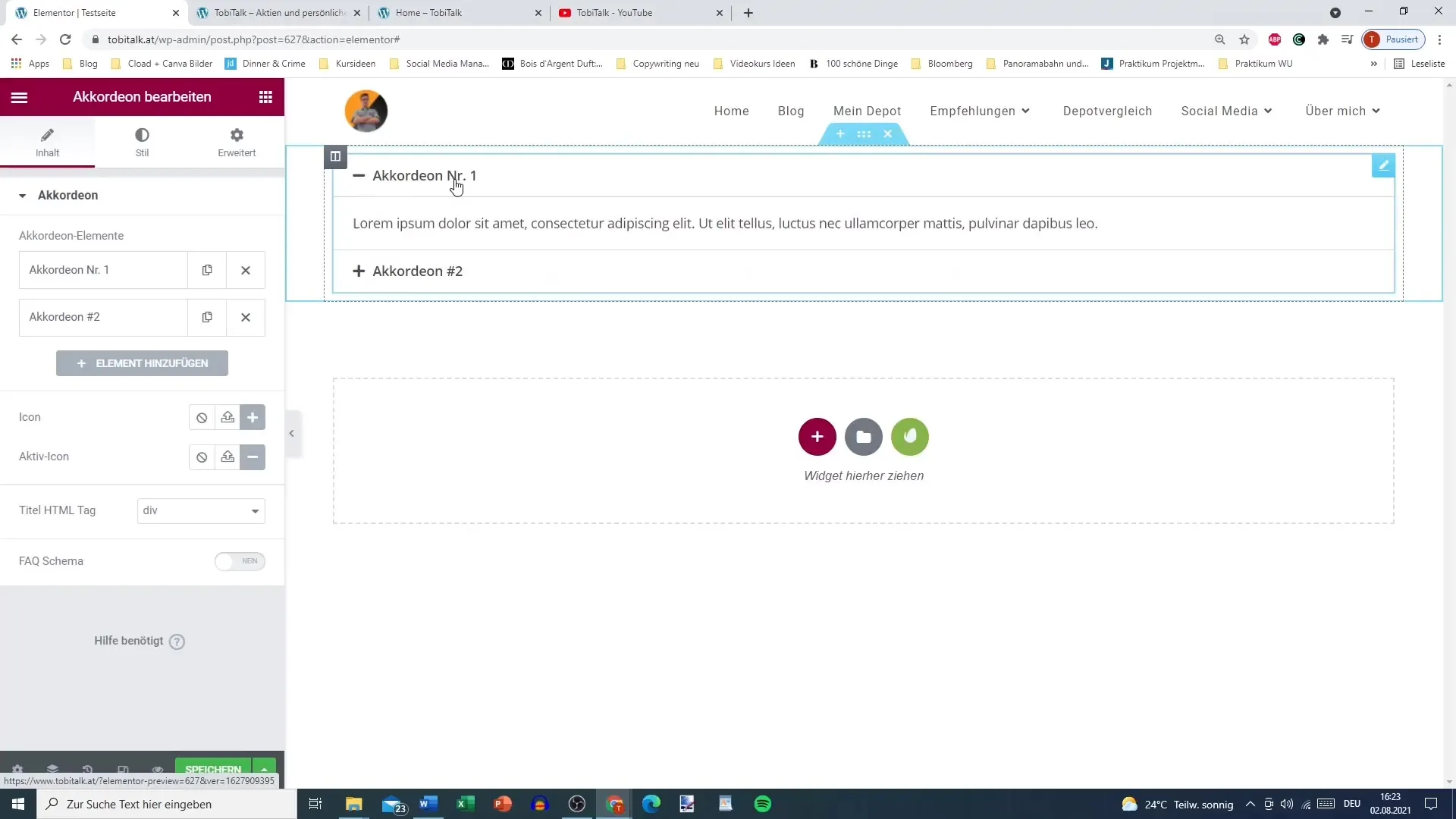 Effectively use Accordion with Elementor for WordPress