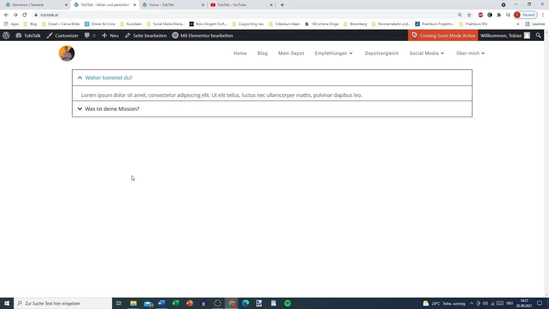 Use accordion with Elementor effectively for WordPress