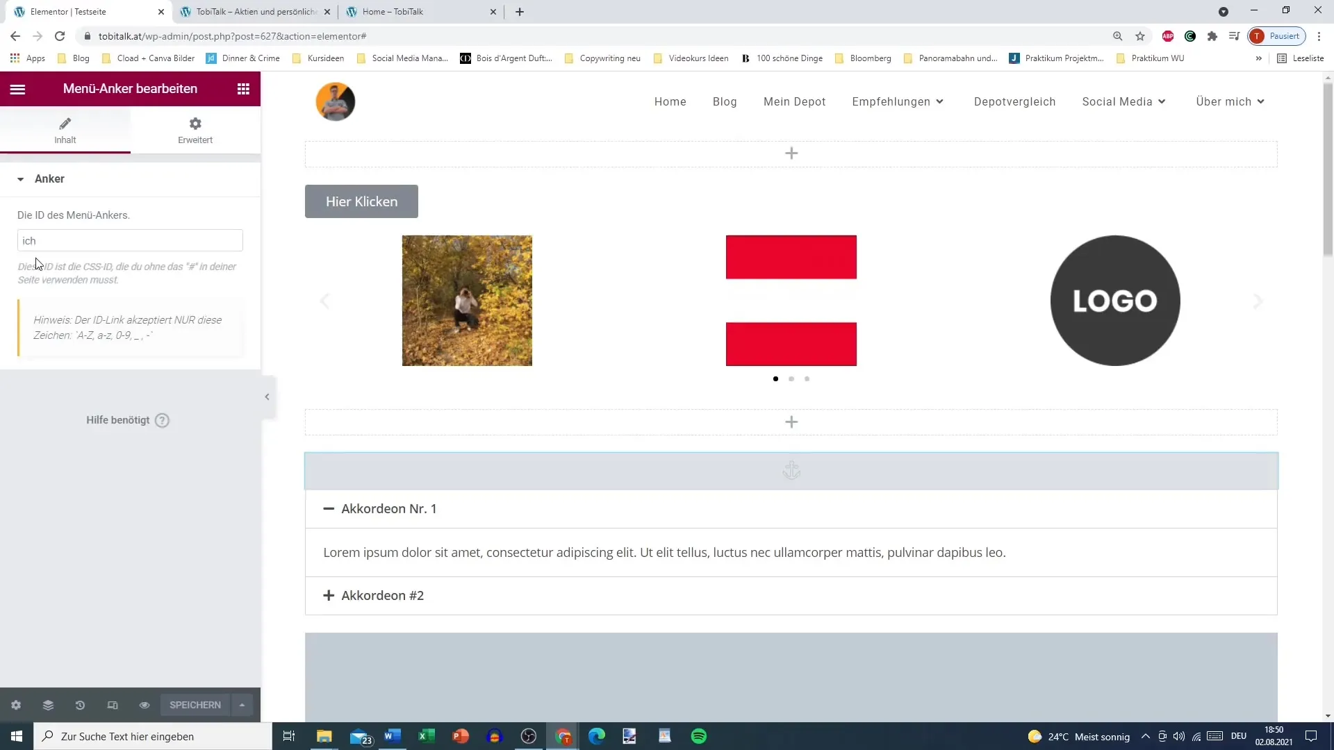Menu anchor in Elementor - Step-by-step guide