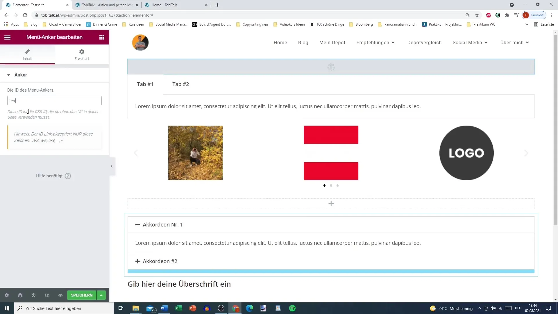Menu anchor in Elementor - Step-by-step guide