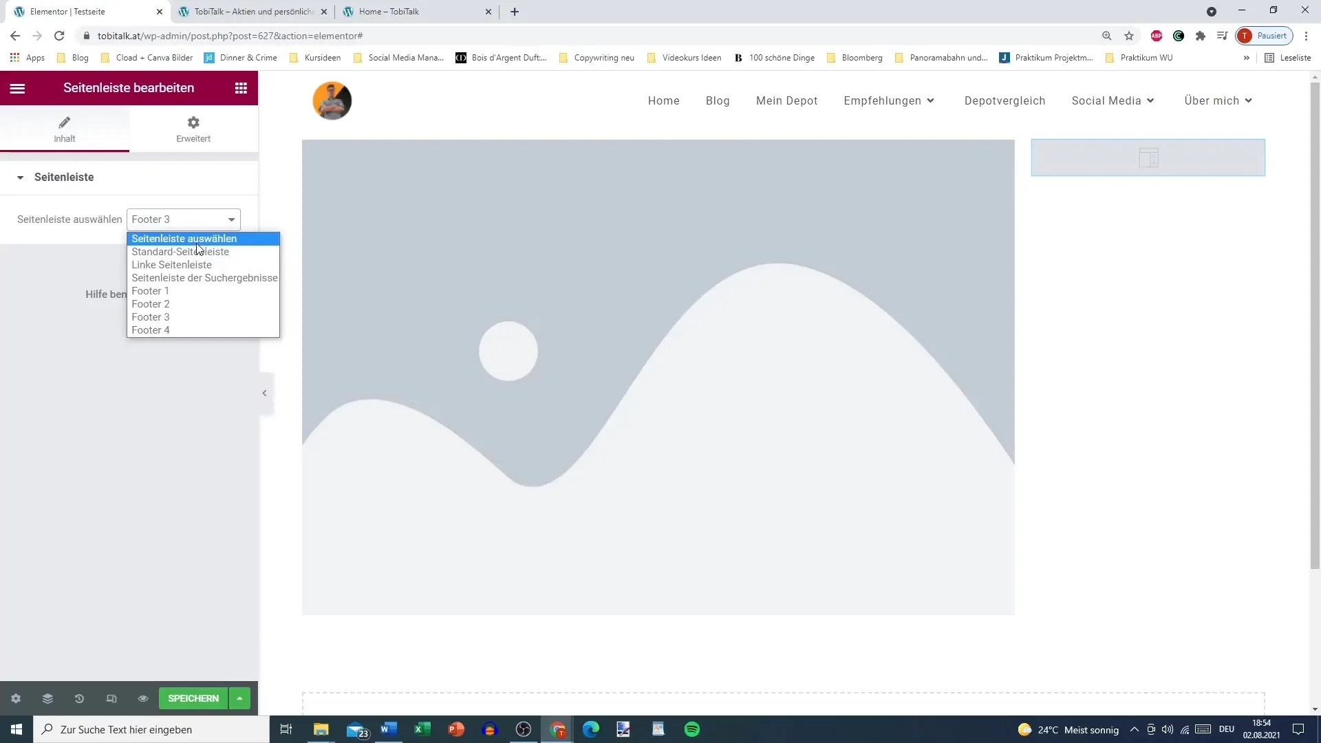 Sidebar in Elementor - This is how you set it up effectively