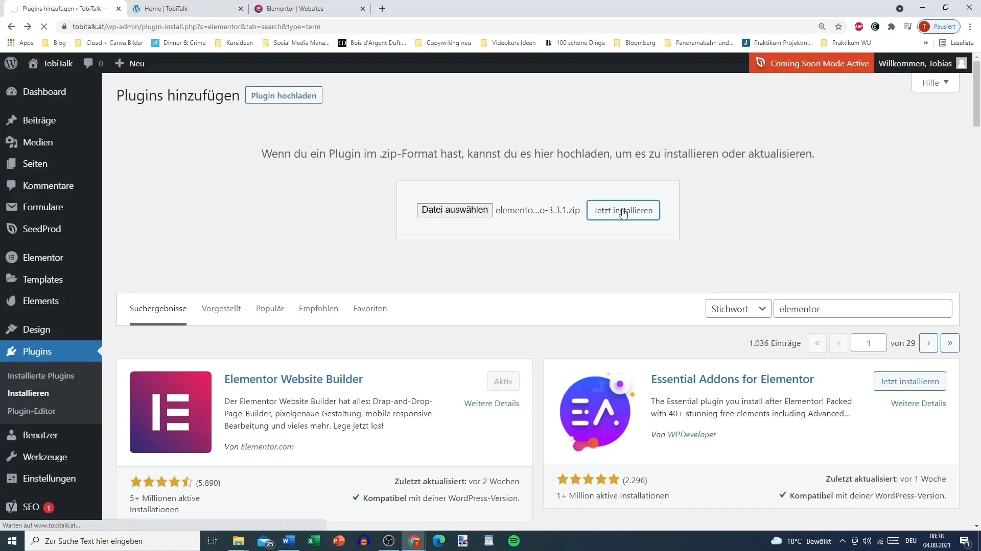 Elementor Pro for WordPress: This is how you install it correctly