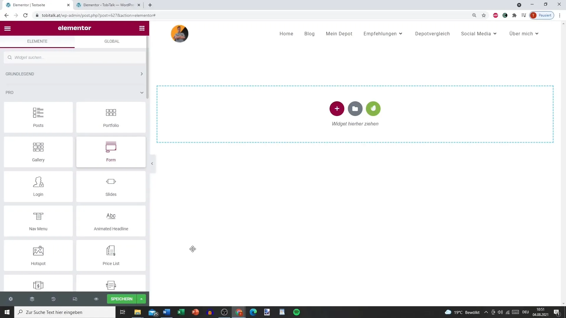 Form creation with Elementor for WordPress