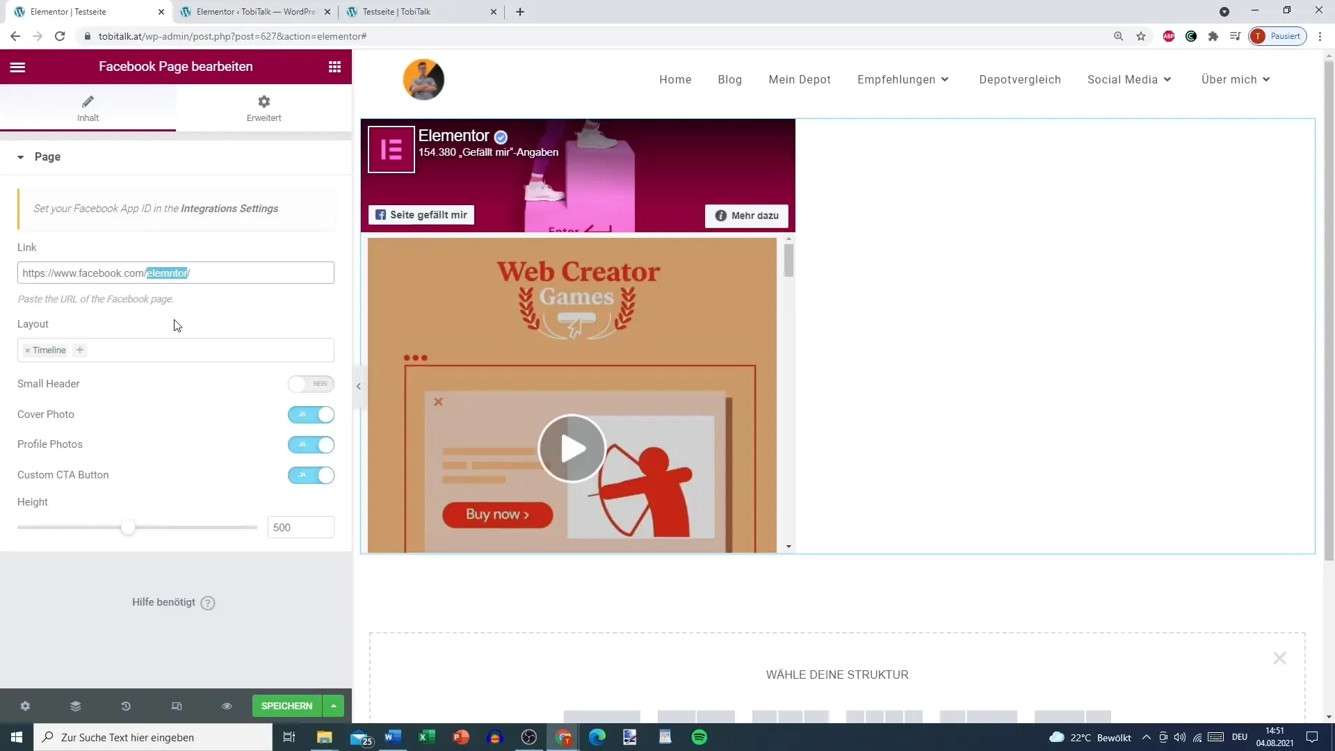 Integrate Facebook elements into WordPress with Elementor Pro