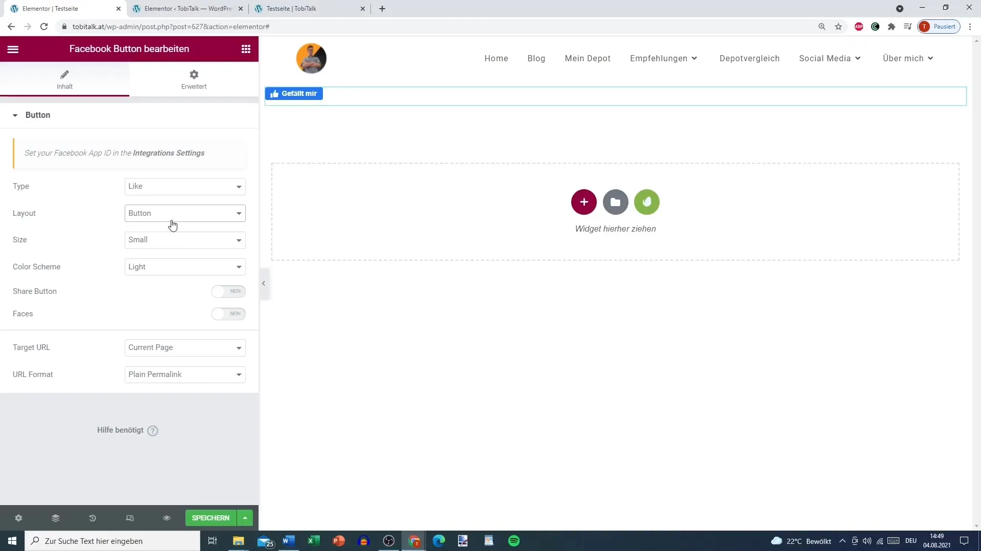 Integrating Facebook elements into WordPress with Elementor Pro