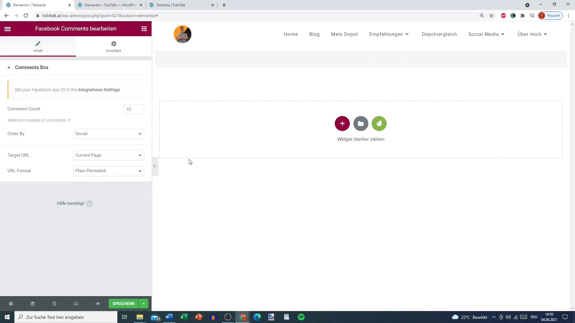 Integrate Facebook elements in WordPress using Elementor Pro