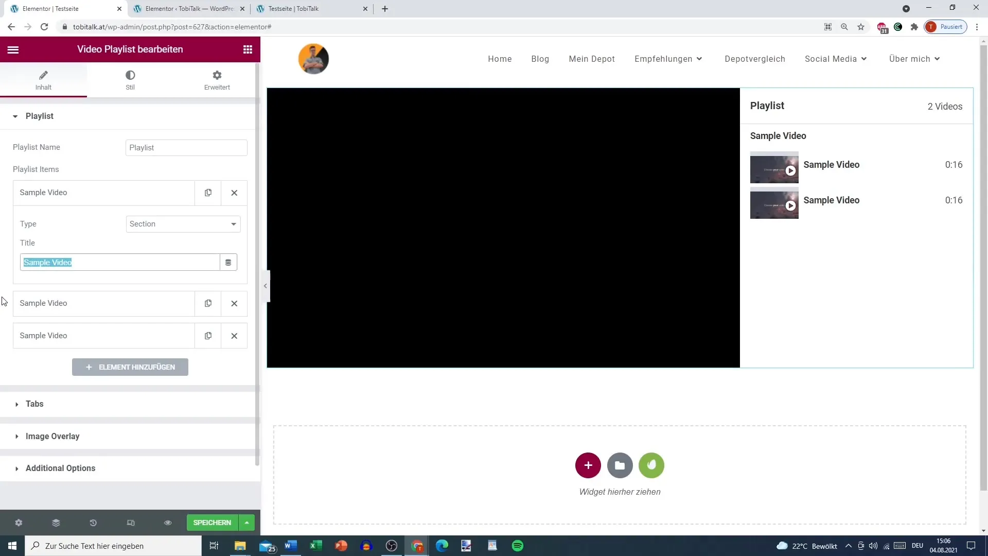 Effectively use Elementor video playlists