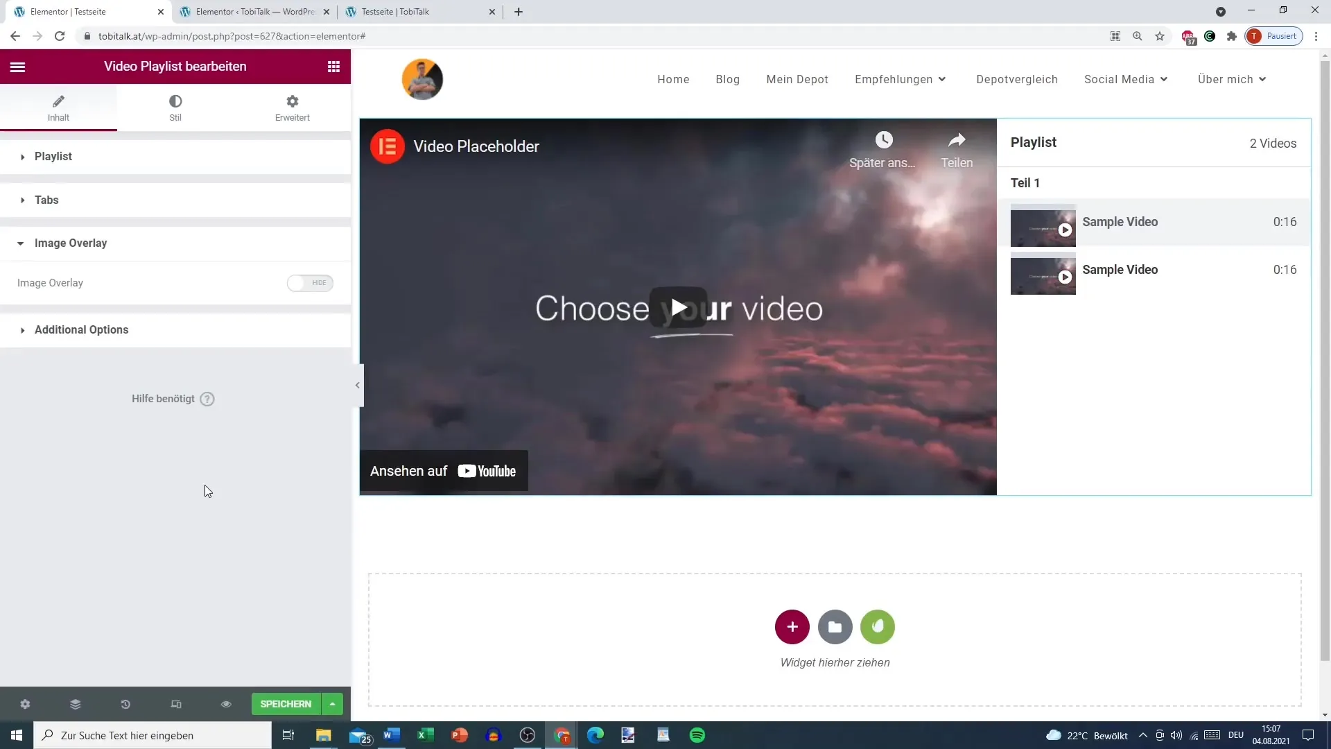 Effectively use Elementor video playlist